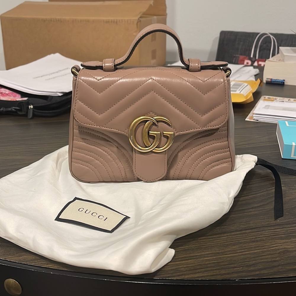 Gucci GG Marmont Mini Top Handle Purse